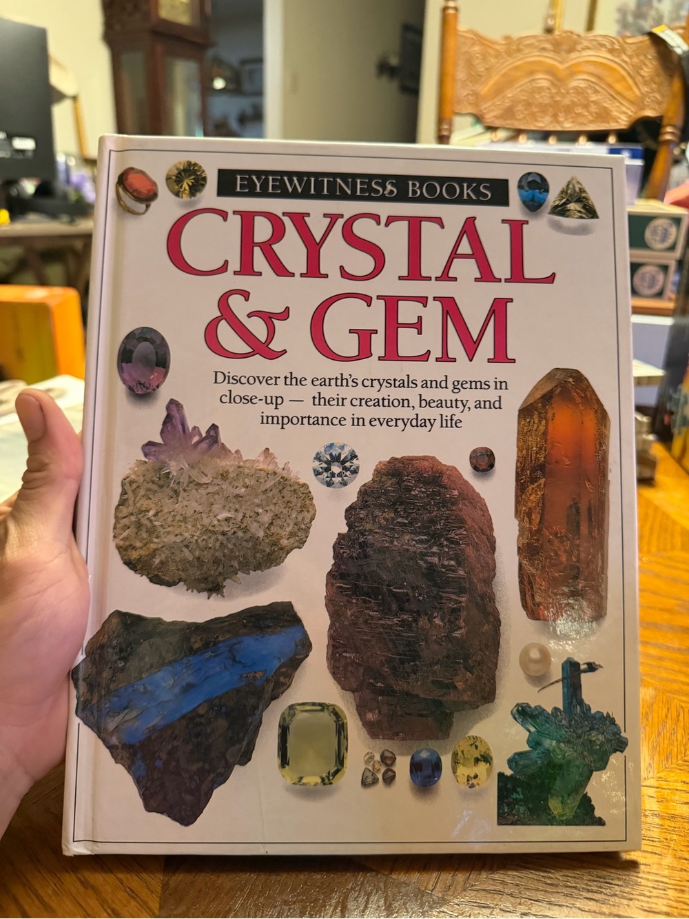 Crystal & Gem Eyewitness Books Hardcover Book - White